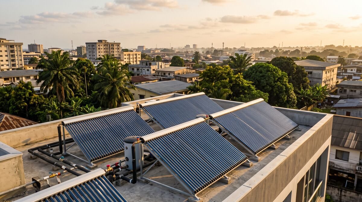 Illustration — capteurs solaires thermiques en toiture